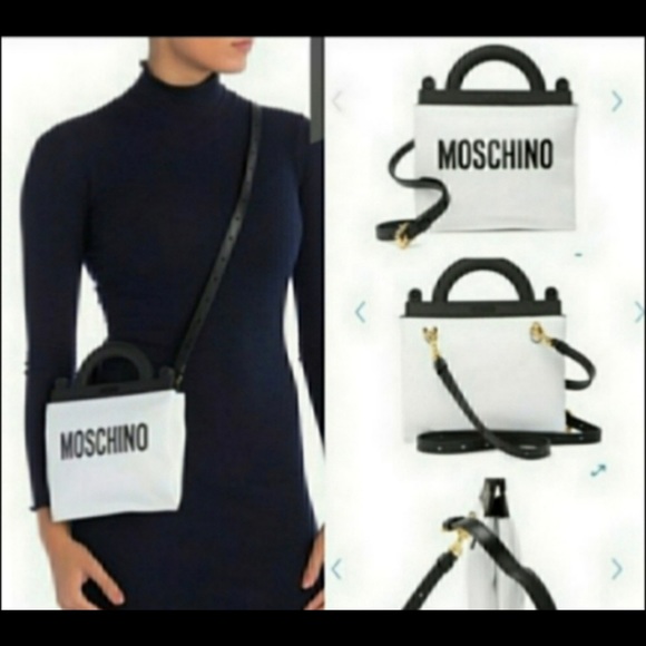 Moschino top handle mini shopper crossbody bag, belt bag or tote white. NEW! - Picture 8 of 8